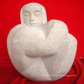Home decorative miniature granite carving marble abstract figure stone small human statue
